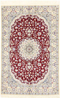 Tapis persan - Nain - Royal - 200 x 132 cm - rouge