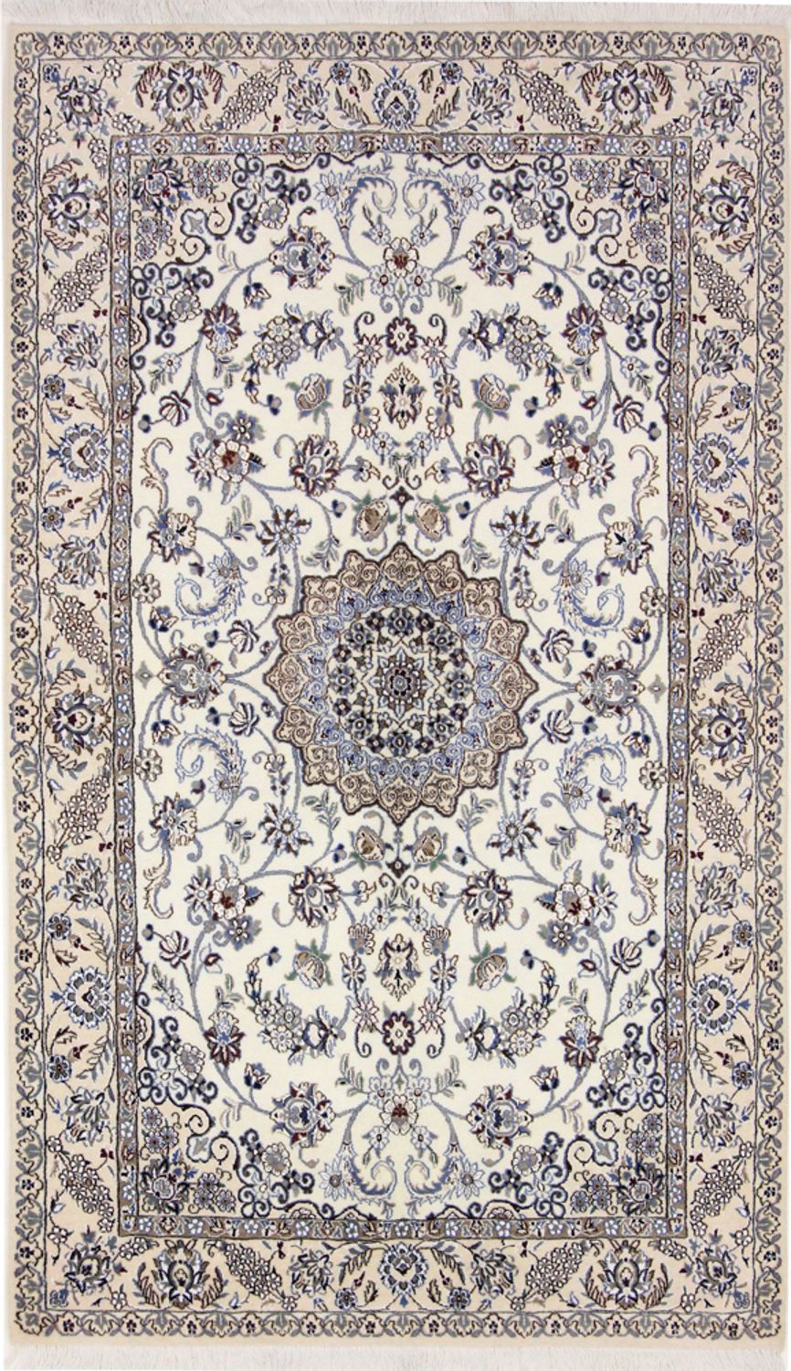 Tapis persan - Nain - Royal - 215 x 126 cm - beige