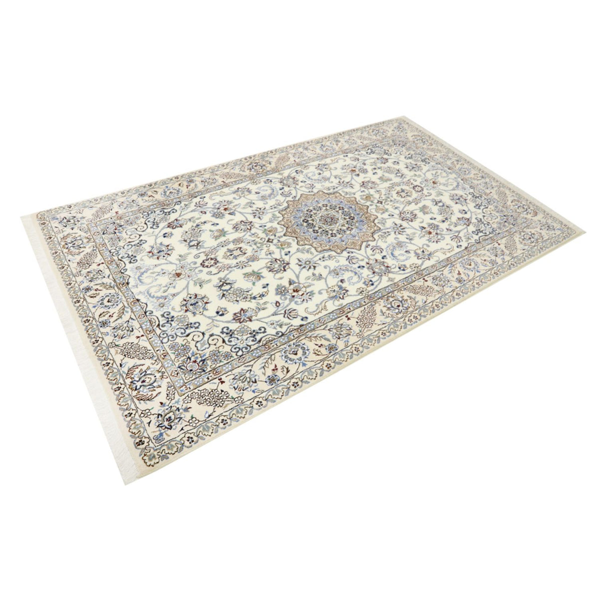 Tapis persan - Nain - Royal - 215 x 126 cm - beige
