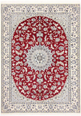 Tapis persan - Nain - Royal - 206 x 148 cm - rouge