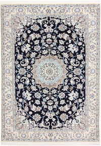 Tapis persan - Nain - Royal - 206 x 147 cm - rouge vin