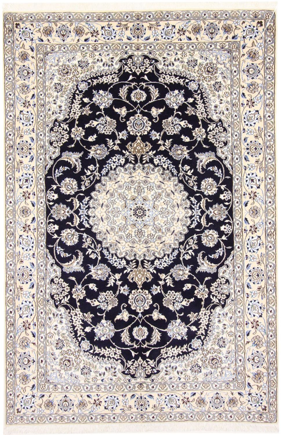 Tapis persan - Nain - Royal - 233 x 155 cm - rouge vin