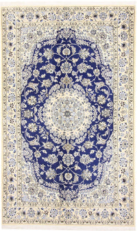 Tapis persan - Nain - Royal - 244 x 146 cm - bleu