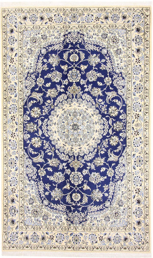 Tapis persan - Nain - Royal - 244 x 146 cm - bleu