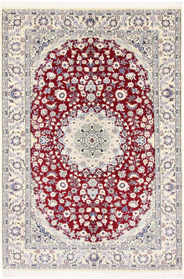 Tapis persan - Nain - Royal - 218 x 156 cm - rouge