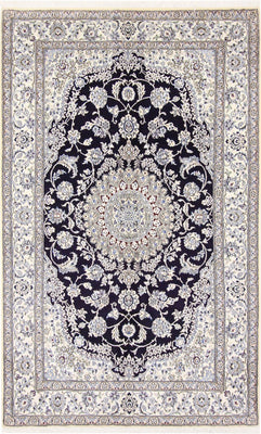 Tapis persan - Nain - Royal - 249 x 155 cm - bleu foncé