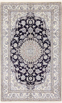 Tapis persan - Nain - Royal - 249 x 155 cm - bleu foncé
