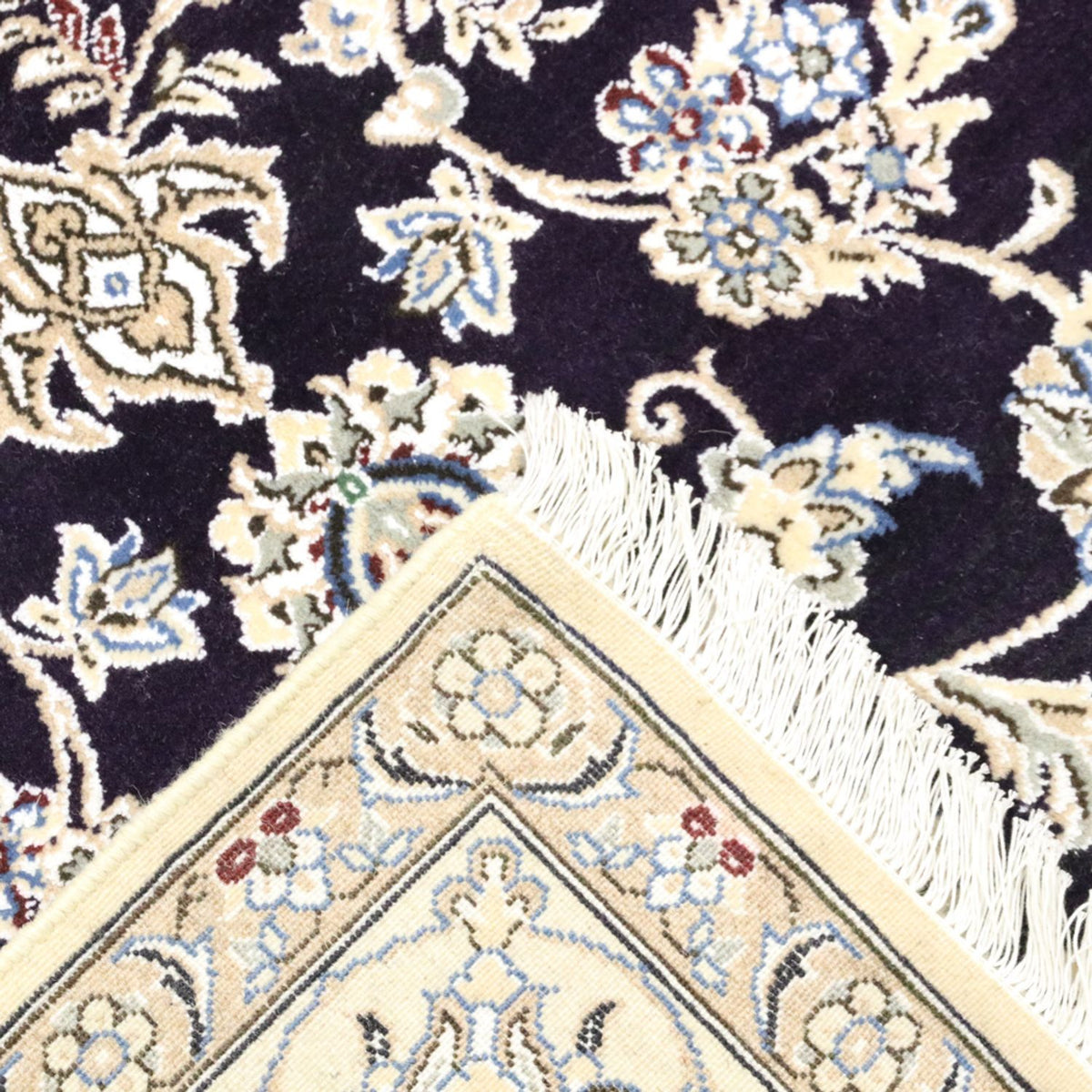 Tapis persan - Nain - Royal - 249 x 155 cm - bleu foncé