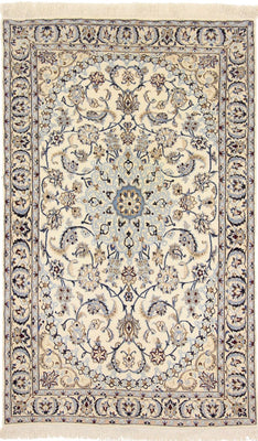 Tapis persan - Nain - Royal - 205 x 125 cm - beige