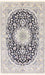 Tapis persan - Nain - Royal - 202 x 132 cm - bleu foncé