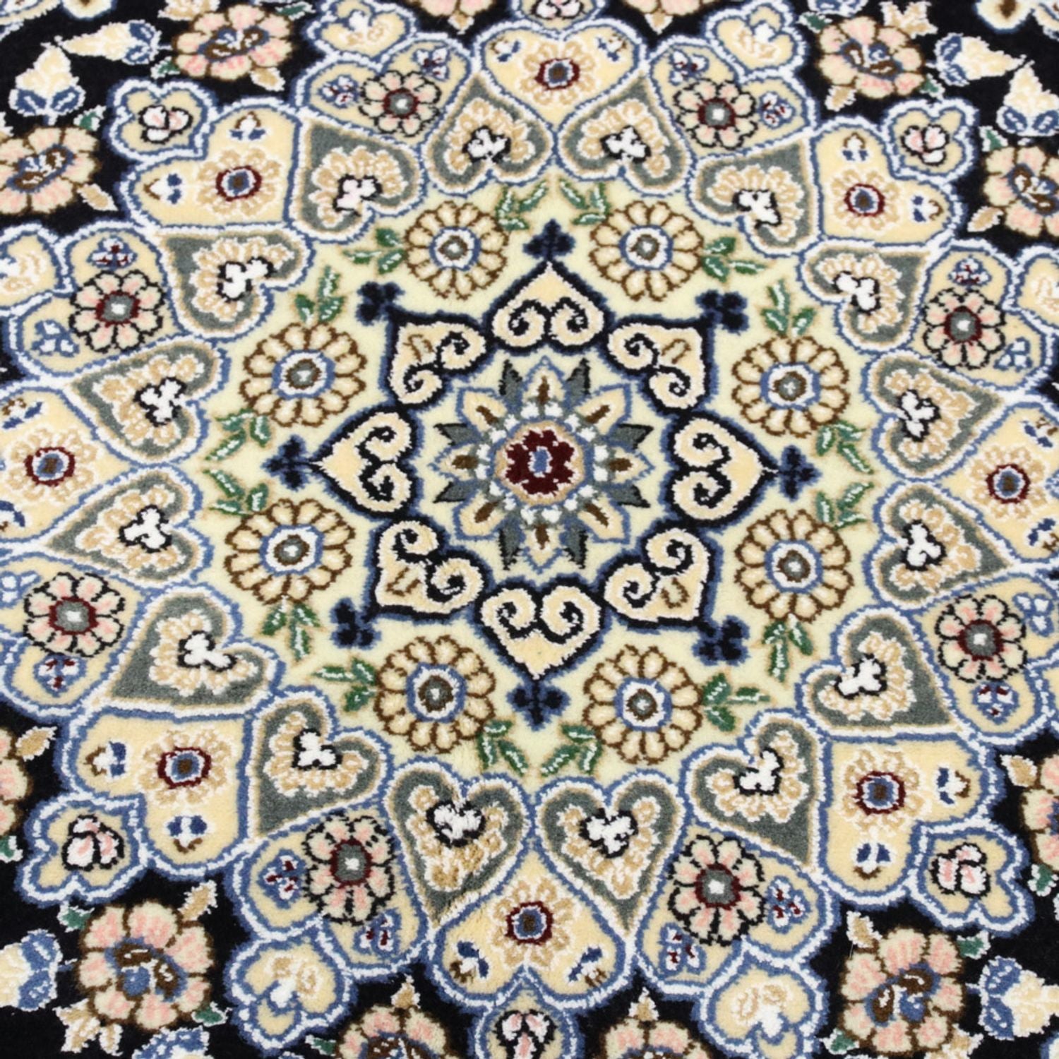 Tapis persan - Nain - Royal - 202 x 132 cm - bleu foncé