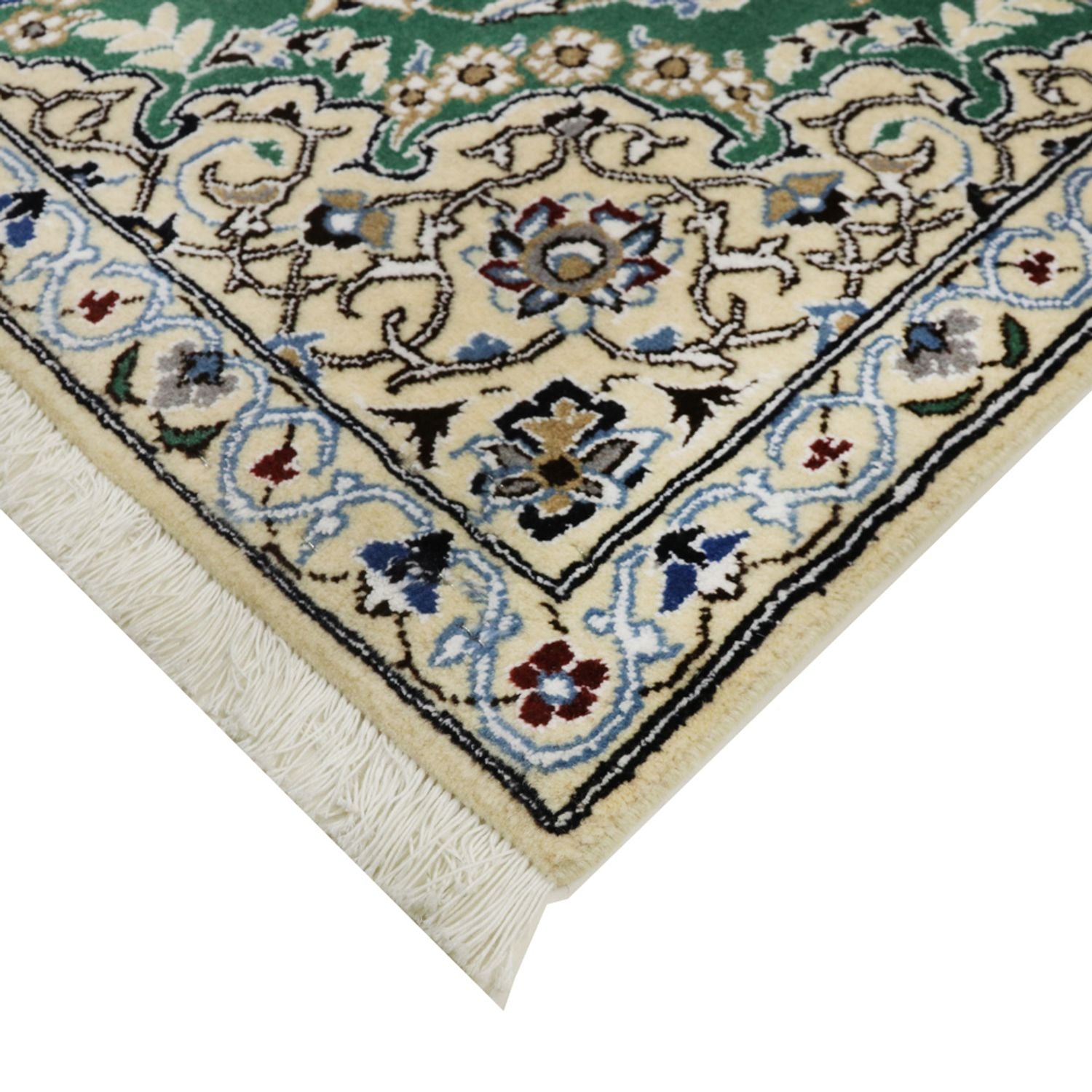 Tapis persan - Nain - Royal - 137 x 88 cm - vert