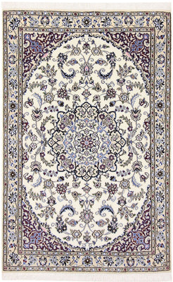 Tapis persan - Nain - Royal - 150 x 96 cm - crème