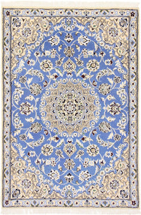 Tapis persan - Nain - Royal - 135 x 91 cm - bleu