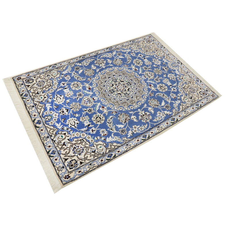 Tapis persan - Nain - Royal - 134 x 89 cm - bleu