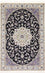 Tapis persan - Nain - Royal - 148 x 98 cm - bleu foncé