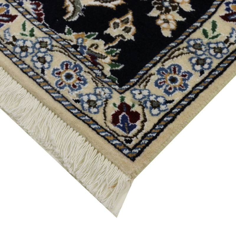Tapis de couloir Tapis persan - Nain - Royal - 195 x 84 cm - bleu foncé