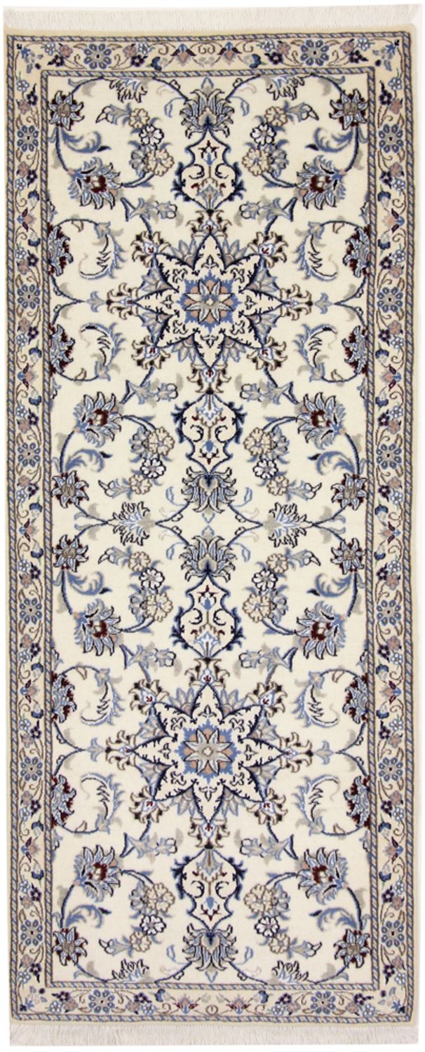 Tapis de couloir Tapis persan - Nain - Royal - 298 x 80 cm - beige
