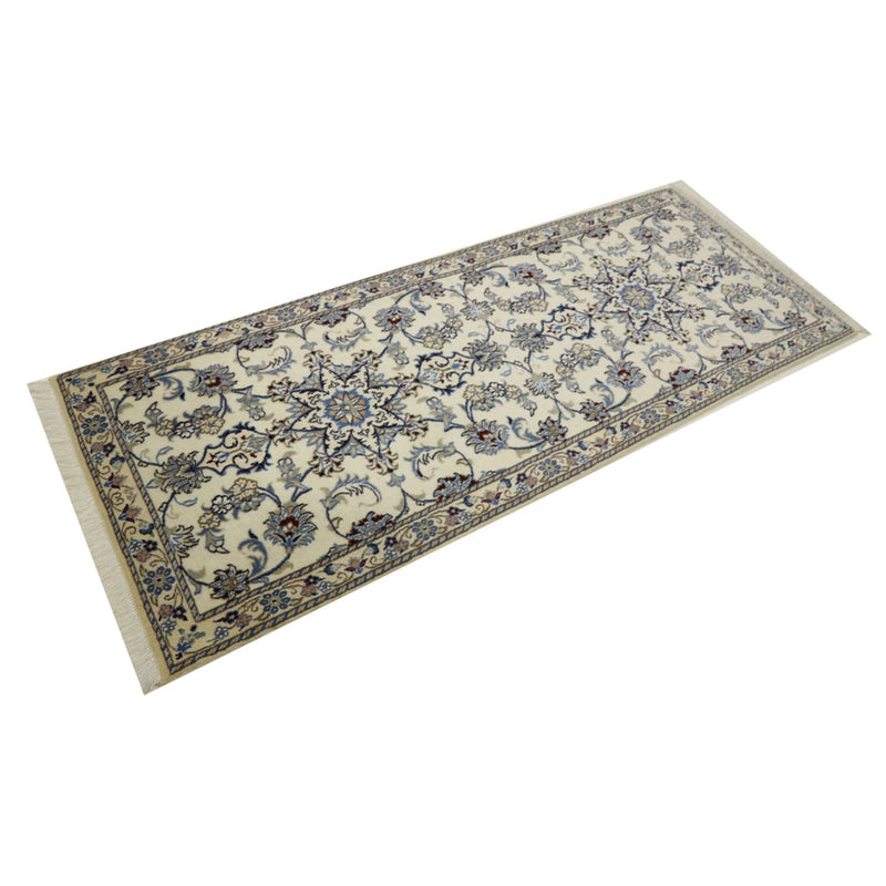 Tapis de couloir Tapis persan - Nain - Royal - 298 x 80 cm - beige