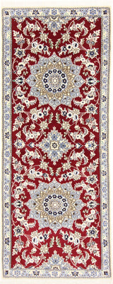 Tapis de couloir Tapis persan - Nain - Royal - 203 x 81 cm - rouge