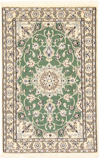 Tapis persan - Nain - Royal - 98 x 64 cm - vert