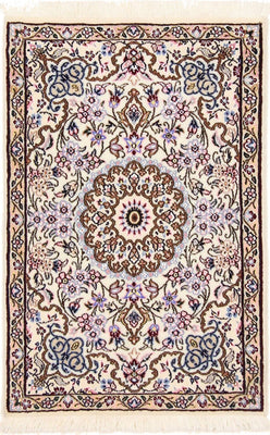 Tapis persan - Nain - Royal - 90 x 60 cm - beige