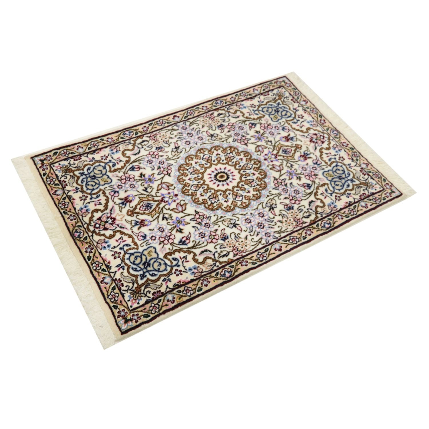 Tapis persan - Nain - Royal - 90 x 60 cm - beige