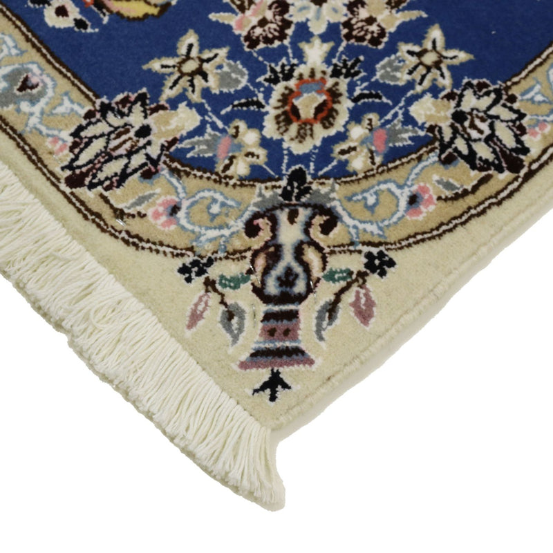 Tapis persan - Nain - Royal - 90 x 60 cm - bleu