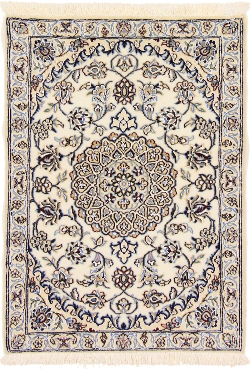Tapis persan - Nain - Royal - 92 x 64 cm - crème