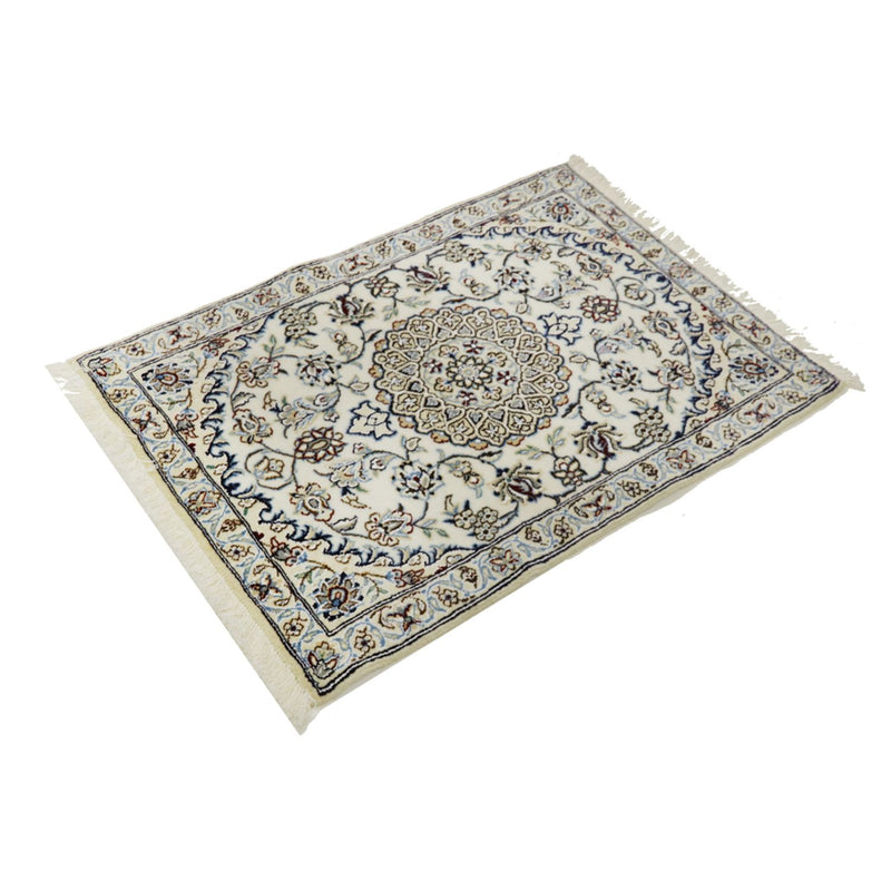 Tapis persan - Nain - Royal - 92 x 64 cm - crème