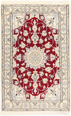 Tapis persan - Nain - Royal - 90 x 60 cm - rouge