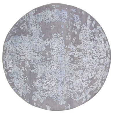 Tapis design ronde  - 243 x 243 cm - bleu clair