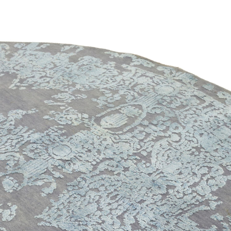 Tapis design ronde  - 243 x 243 cm - bleu clair