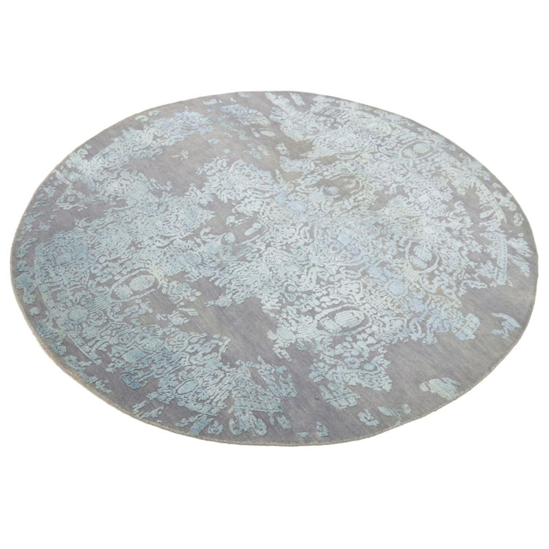 Tapis design ronde  - 243 x 243 cm - bleu clair