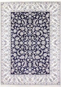 Tapis persan - Nain - 338 x 240 cm - bleu foncé