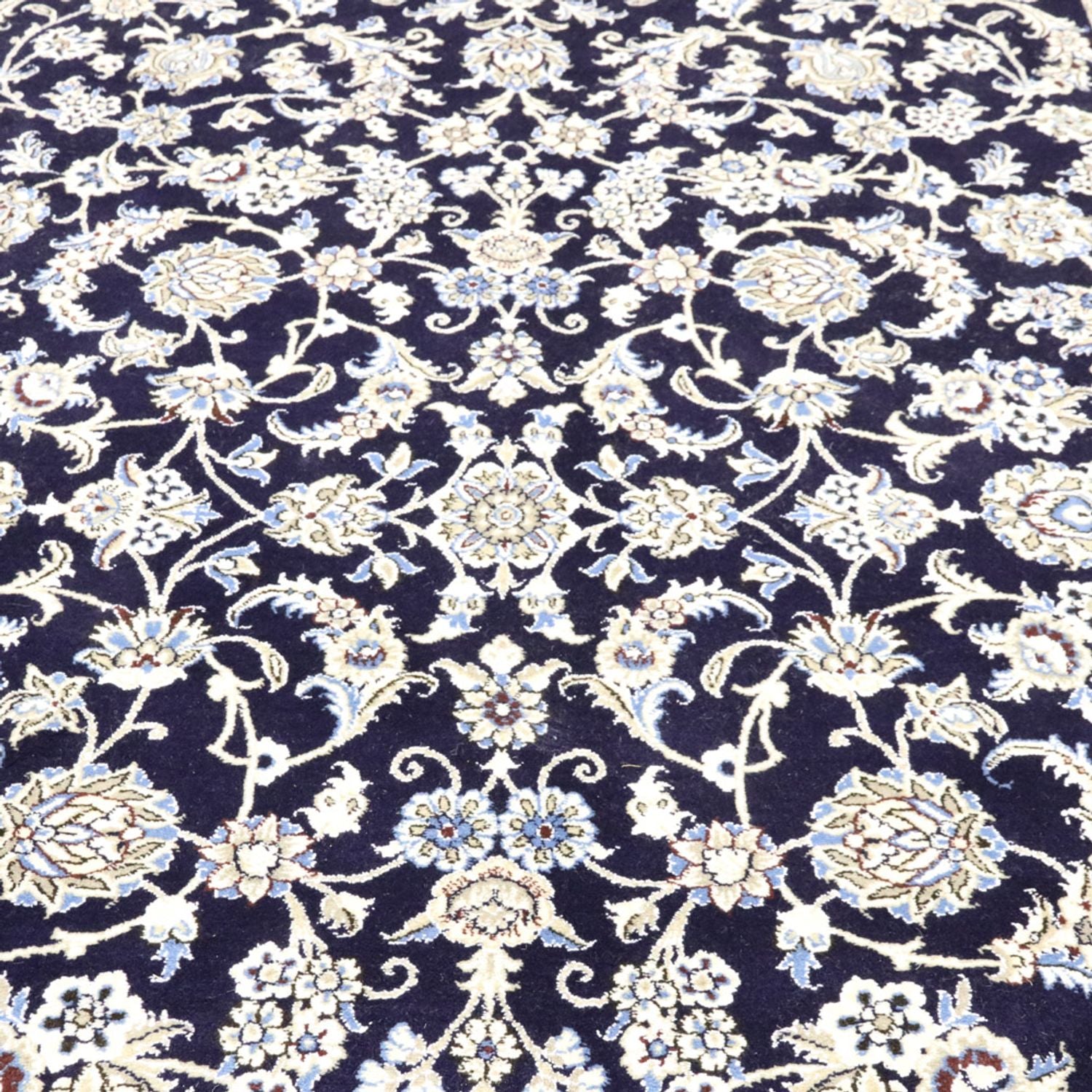 Tapis persan - Nain - 338 x 240 cm - bleu foncé