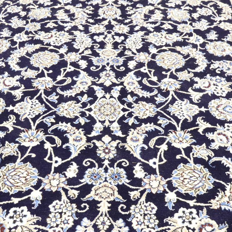 Tapis persan - Nain - 338 x 240 cm - bleu foncé