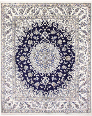 Tapis persan - Nain - 297 x 240 cm - bleu foncé