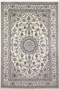 Tapis persan - Nain - 286 x 193 cm - crème