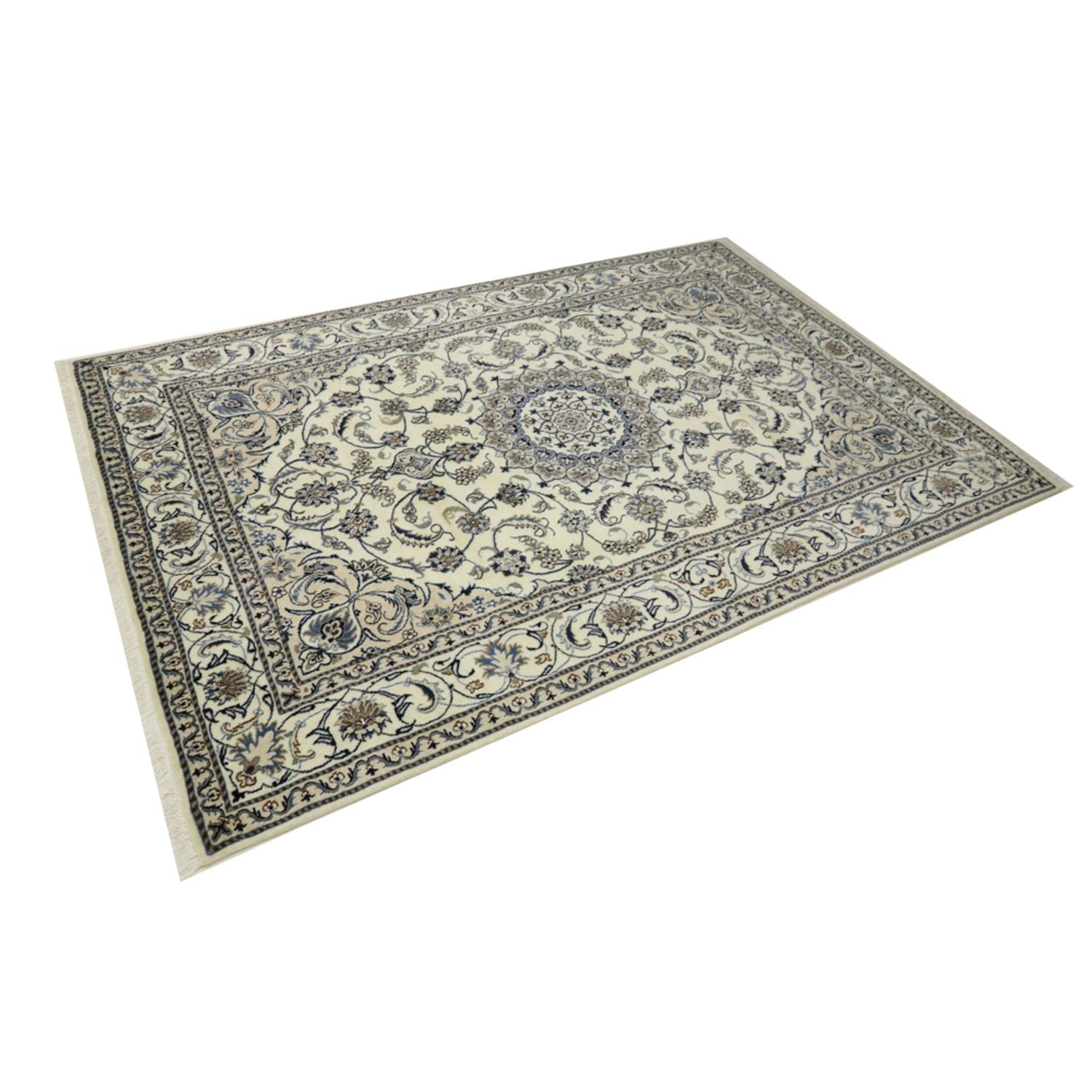 Tapis persan - Nain - 286 x 193 cm - crème