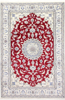 Tapis persan - Nain - 292 x 194 cm - rouge