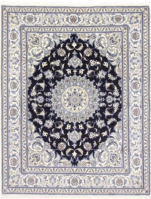 Tapis persan - Nain - 250 x 197 cm - bleu foncé