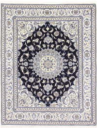 Tapis persan - Nain - 250 x 197 cm - bleu foncé