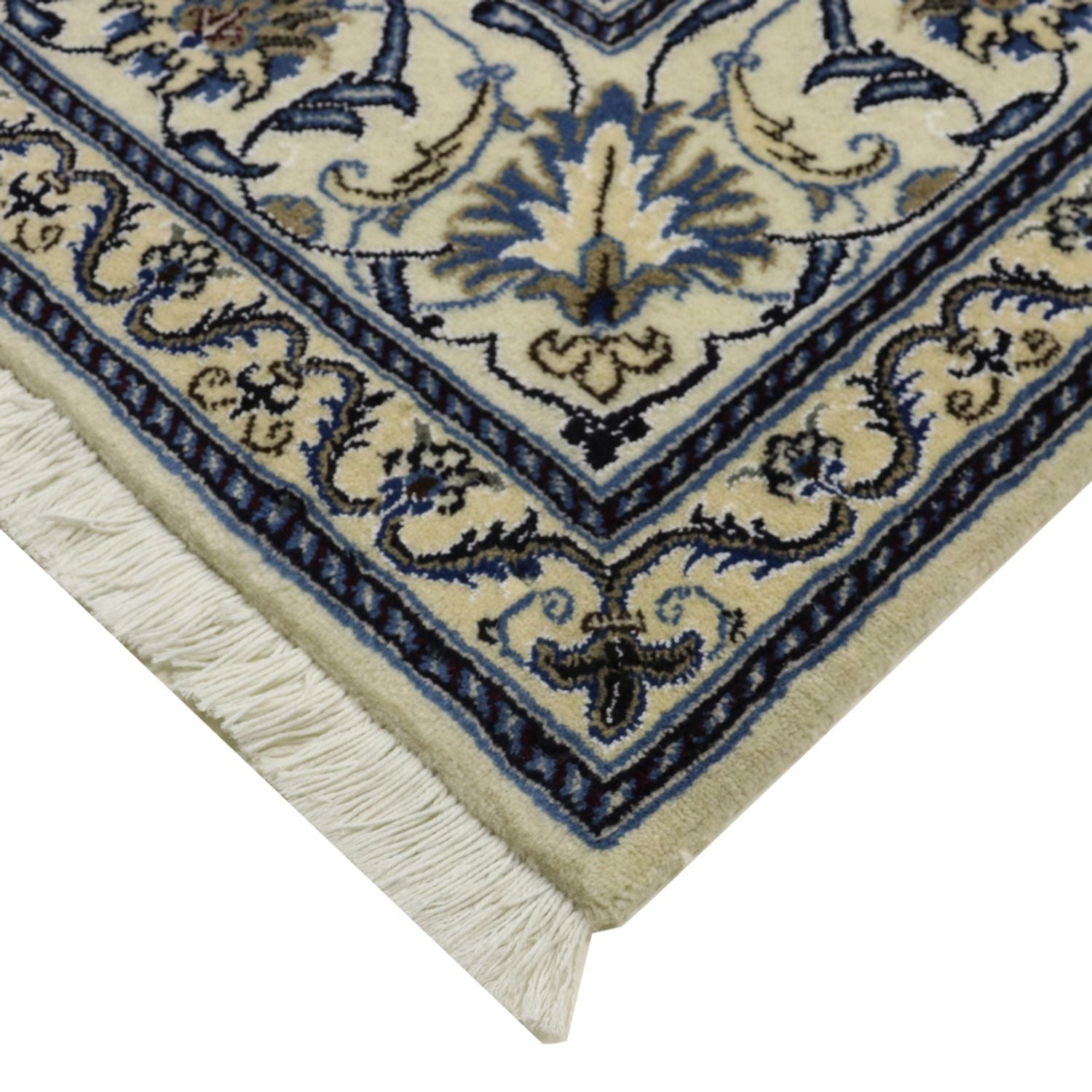 Tapis persan - Nain - 250 x 197 cm - bleu foncé