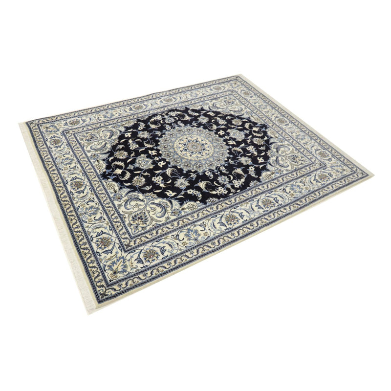 Tapis persan - Nain - 250 x 197 cm - bleu foncé