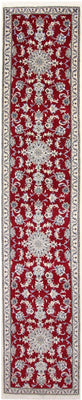 Tapis de couloir Tapis persan - Nain - 390 x 78 cm - rouge