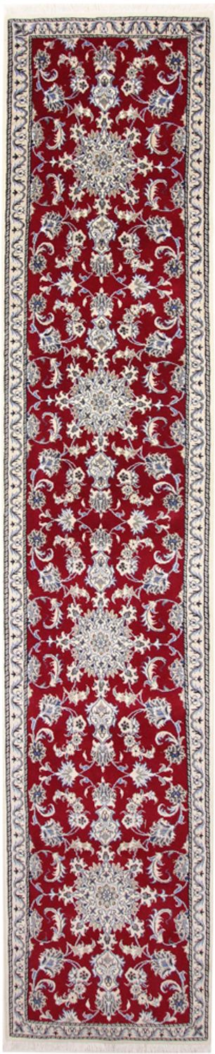 Tapis de couloir Tapis persan - Nain - 390 x 78 cm - rouge