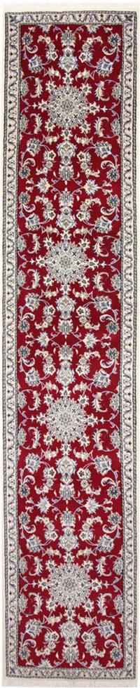 Tapis de couloir Tapis persan - Nain - 390 x 78 cm - rouge