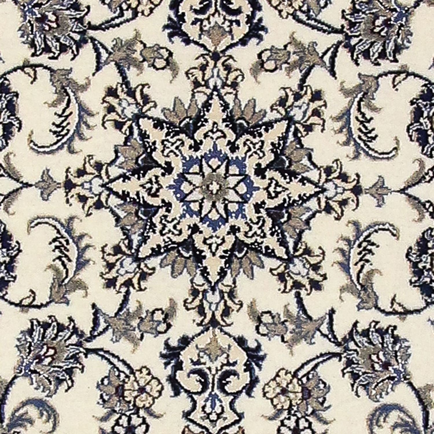 Tapis de couloir Tapis persan - Nain - 390 x 81 cm - crème
