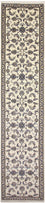 Tapis de couloir Tapis persan - Nain - 378 x 80 cm - crème
